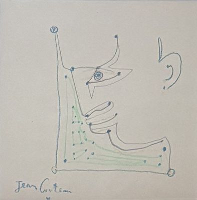 dessin représentant un homme au long nez