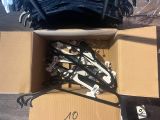 a cardboard box with a bunch of bikes in it