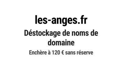 Nom de domaine les-anges.fr. Catégorie: Services à la person…