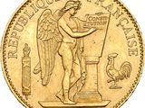 an image of a gold coin with an angel on it
