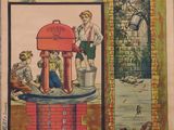 affiche française représentant un dessin humoristique d'un homme posant une casserole sur une borne d'incendie