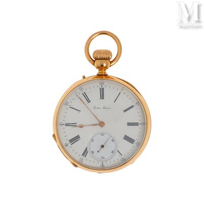 une image montrant un gros plan d'une montre de poche avec des chiffres romains