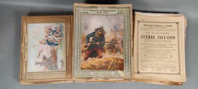 deux vieux livres avec des images d'hommes assis sur une table