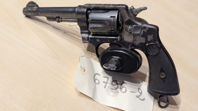 Revolver « 92 espagnol » de type Smith & Wesson, finition br…