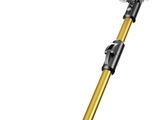 a close up of a cordless vacuum cleaner on a white background