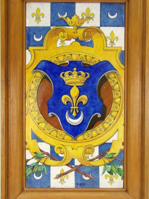 Théodore DECK (1823-1891) Important Carreau en faïence émail…