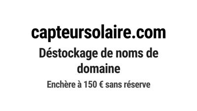Nom de domaine capteursolaire.com.