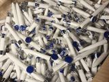 a box full of toothbrushes and toothpaste in it