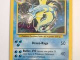 a close up of a pokemon card on a wall