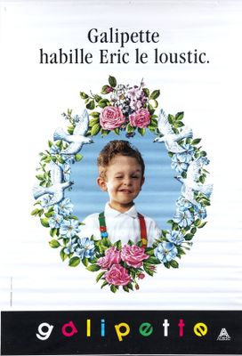 la couverture d'un magazine sur laquelle figure la photo d'un enfant entouré d'une couronne de fleurs