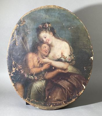 une image d'un tableau représentant une femme tenant un enfant dans ses bras