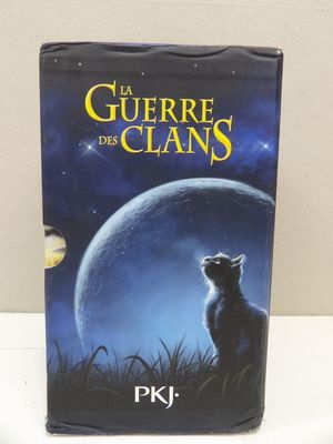 une boîte sur laquelle est représenté un chat assis