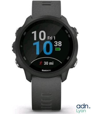 a close up of a smart watch on a white background