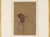 an image of a drawing of two women facing each other