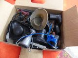 a box full of assorted items sitting on a table