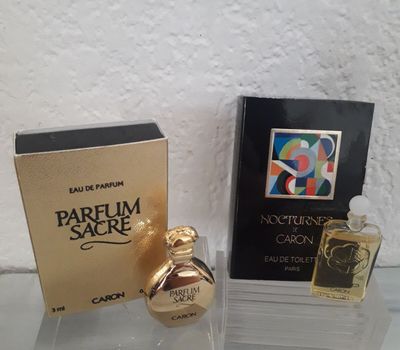 Caron Parfum sacré miniature vintage 3ml edp + Lancome minia…