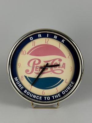 Horloge murale en plastique chromé PEPSI COLA "Drink more bo…