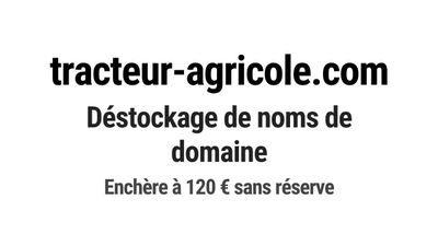 Nom de domaine tracteur-agricole.