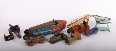 a lot of toys that are sitting on a white surface