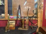 a table with a lot of different items on it