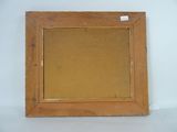 an old picture frame with a brown background and a white background
