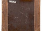 an old wooden picture frame with a chalkboard in the middle