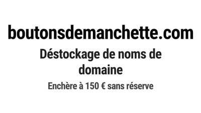 Nom de domaine boutonsdemanchette.