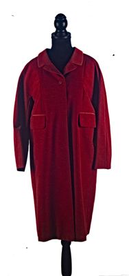 CARVEN Veste longue en coton (28%) rose, doublure en acétate…