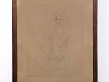 an image of a drawing of a cat sitting on top of a table