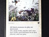 a picture of a card with a picture of a dragon and a bird