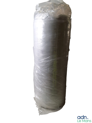 a roll of plastic wrapped in plastic wrap on a white background