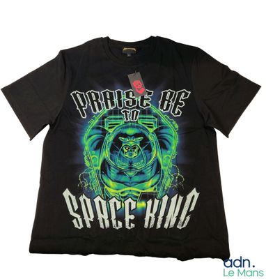 a black t - shirt with a picture of a skull on it