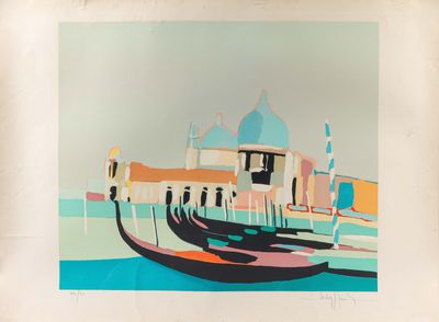 Victor HASCH (1945-2012) Venise Lithographie en couleur sur …