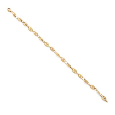 un bracelet en chaîne d'or à maillons ronds