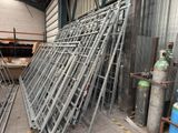 a lot of metal frames stacked on top of each other