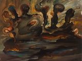 une image représentant un tableau où l'on voit un groupe de personnes dans l'eau