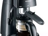 a close up of a coffee maker on a white background