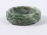 green jade bracelet on white background with white background
