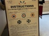 a sign with instructions on it in a room