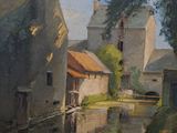 un tableau représentant un canal au cœur d'une ville