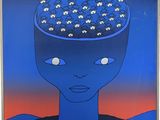 an image of a painting of a man ' s head with a lot of skulls in it