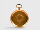 an image of a gold pocket watch on a white background