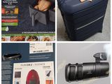 plusieurs photos différentes d'un bagage qui se trouve dans une boîte