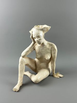 Michèle BATHORE, La Douce, Sculpture en céramique, 26 x 25 x…