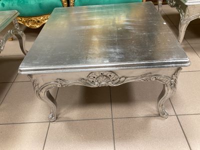 an image of a silver coffee table in a living room