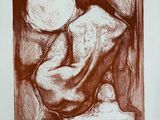 une image représentant le dessin d'une personne assise sur une chaise