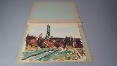 la photo d'une photo d'une peinture à l'huile sur une feuille de papier