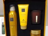 the box is open with a lot of beauty products in it