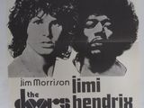 une vieille affiche du film « The Doors of Hendrix and Friends »