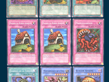 many cards of different colors and designs on this card